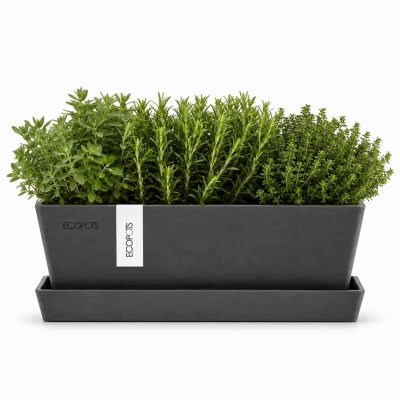 Кашпо Ecopots "Bruges" антрацит купить