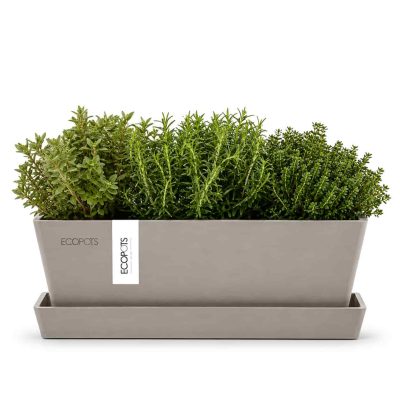 Кашпо Ecopots "Bruges" серый купить