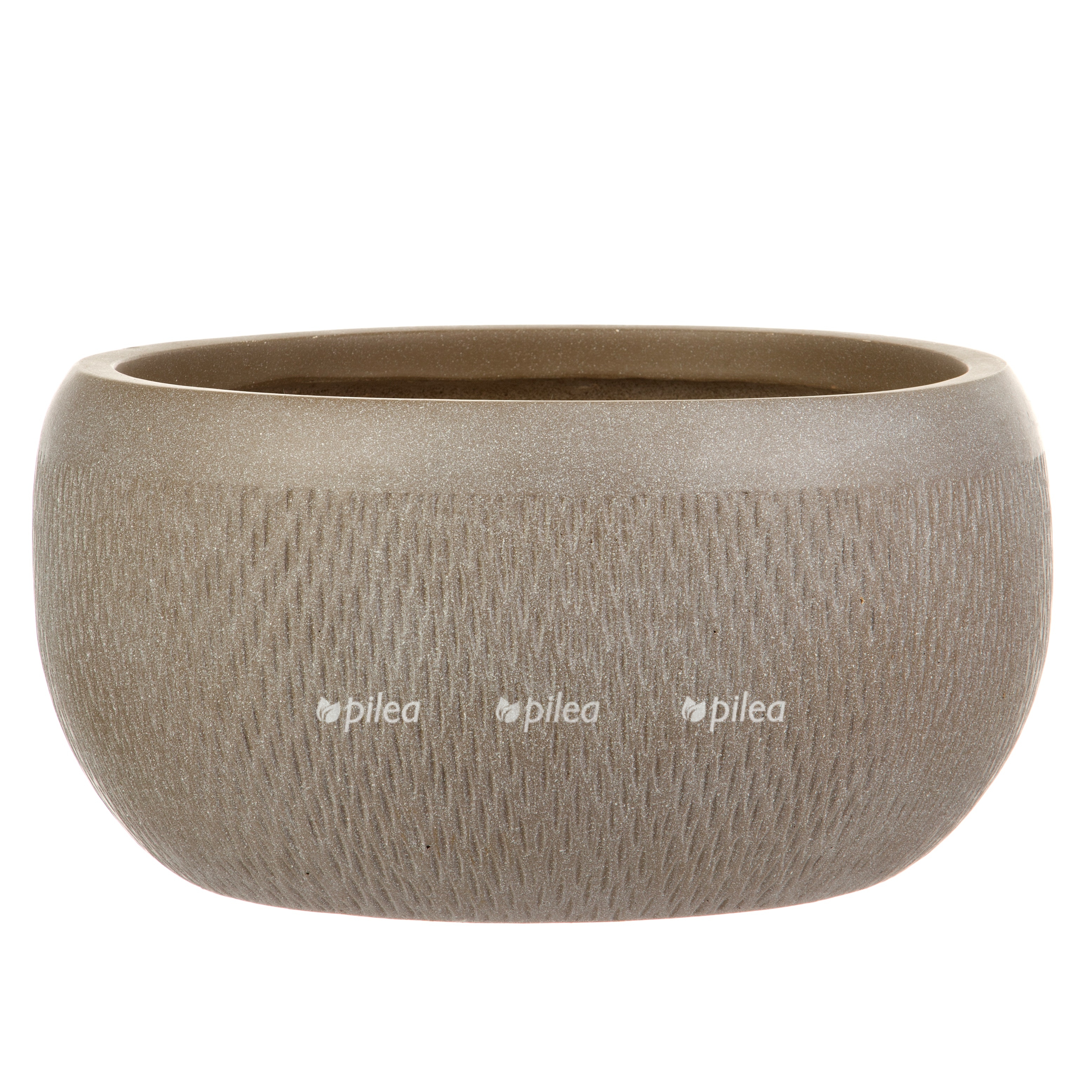 kashpo lotus chasha fajberstoun sero korichnevyj d43 h21.5 cm