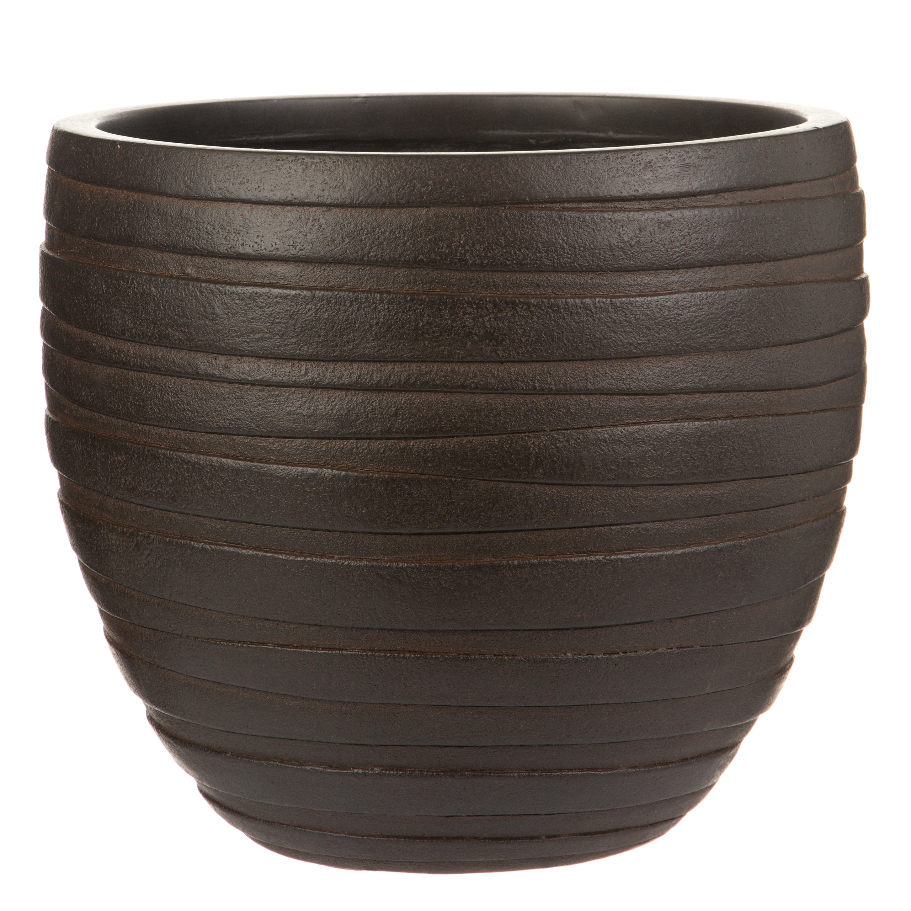 rowr27 b kashpo rou krugloe fajberstoun korichnevyj d27 h25.5 cm